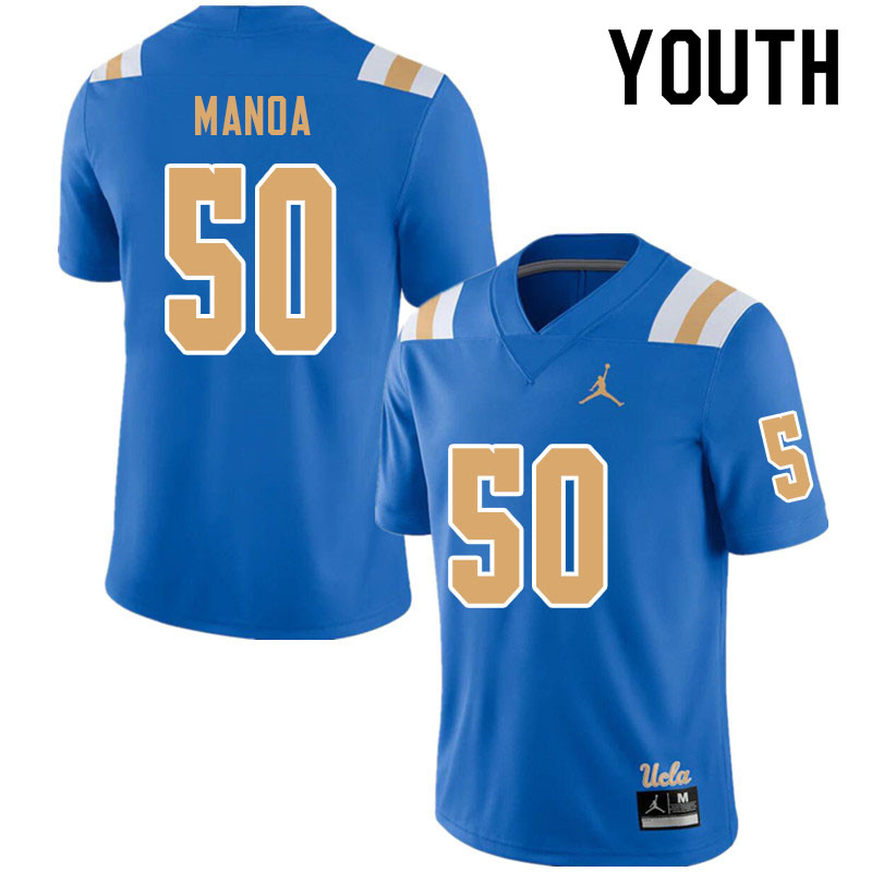Jordan Brand Youth #50 Tyler Manoa UCLA Bruins College Football Jerseys Sale-Blue